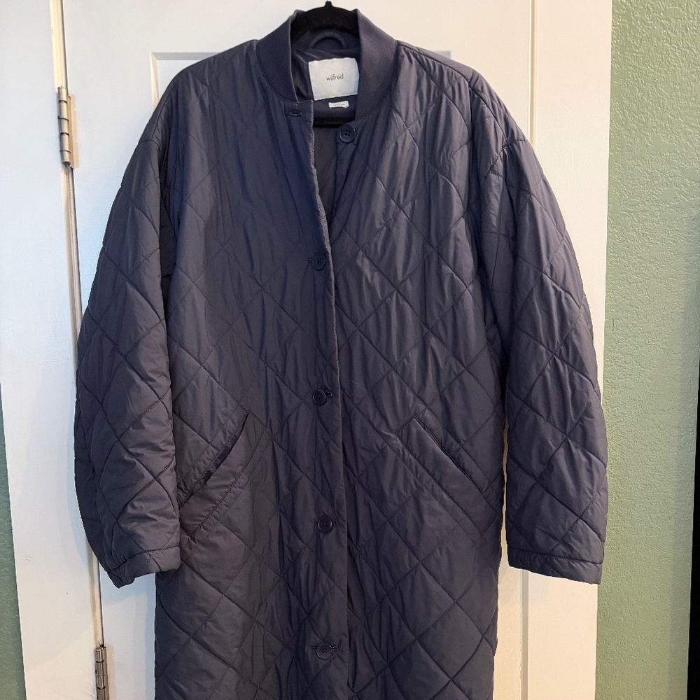 Aritzia Quilted Jacket in Navy